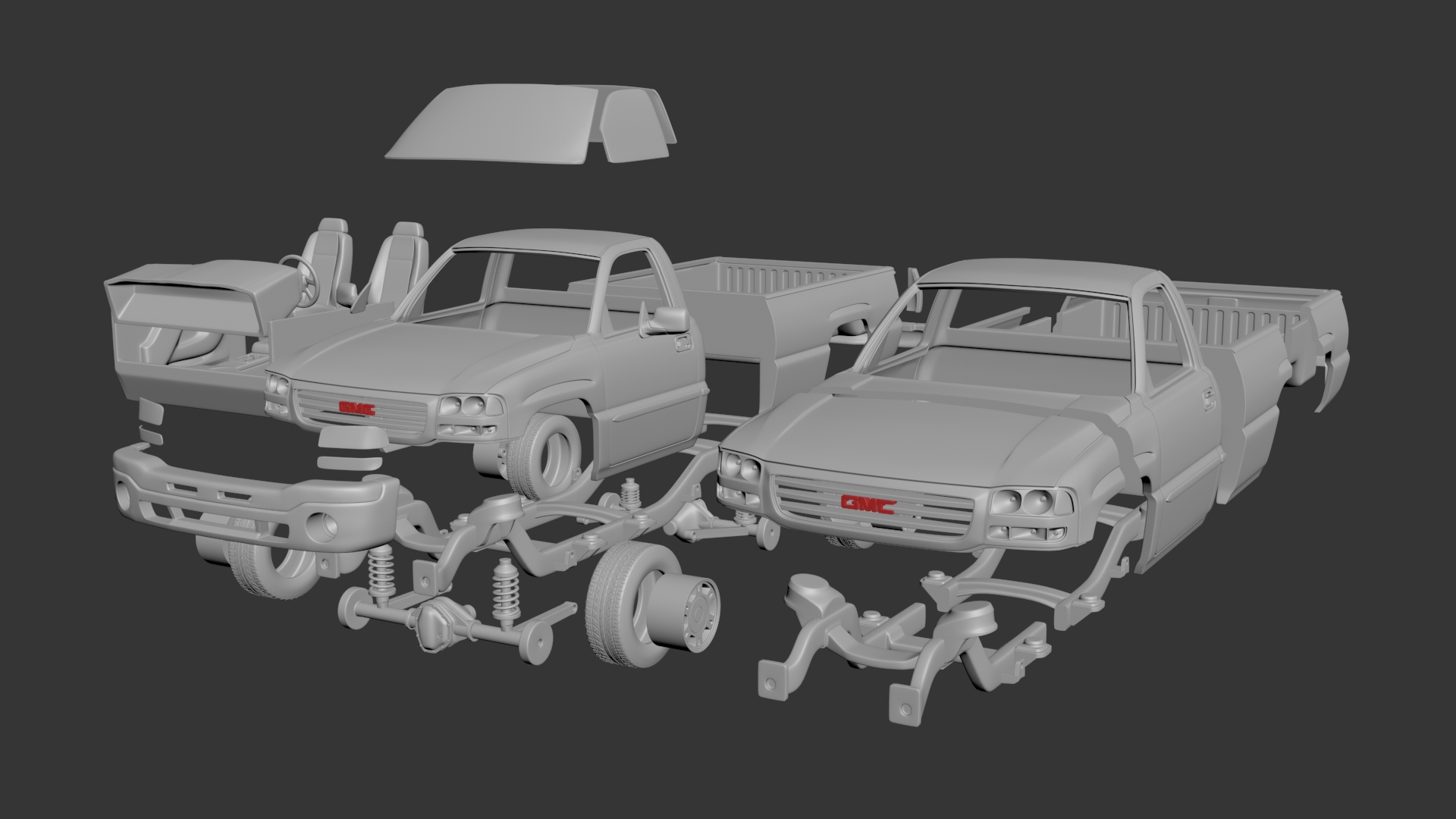 3D file GMC Sierra Regular Cab 2003・3D printing design to download・Cults