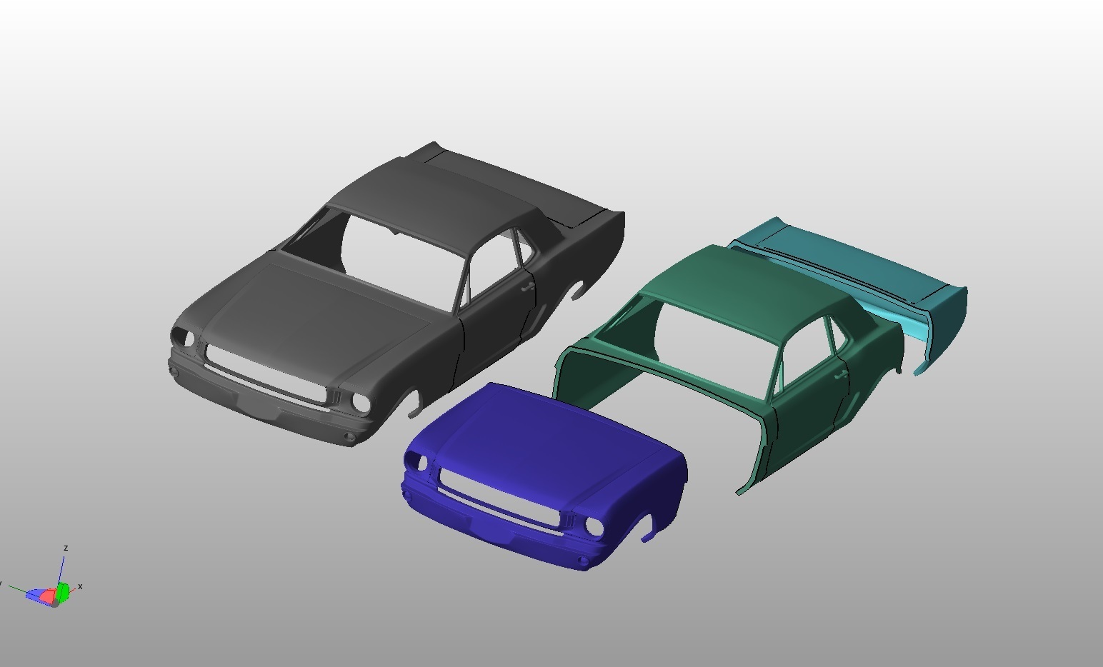 3D file Ford Mustang Coupe 1965 Body For Print 🚙・Design to download and ...