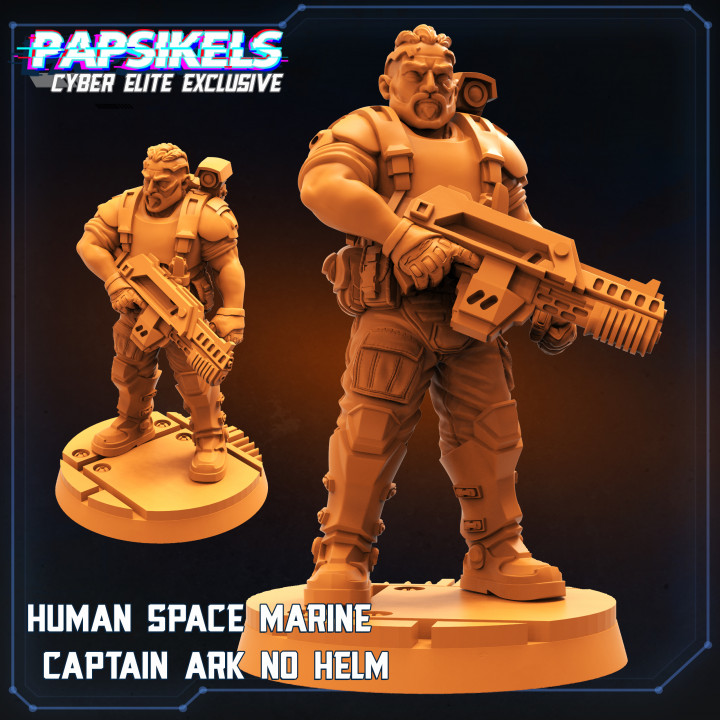 Файл 3D HUMAN SPACE MARINE CAPTAIN ARK・Модель для печати в 3D скачать・Cults