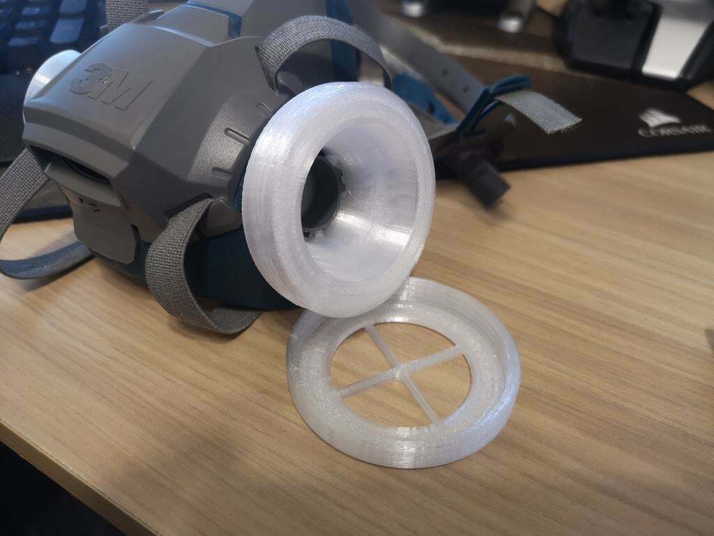 Free STL file 3M Adapter for Surgical Mask Conservation・3D printer ...