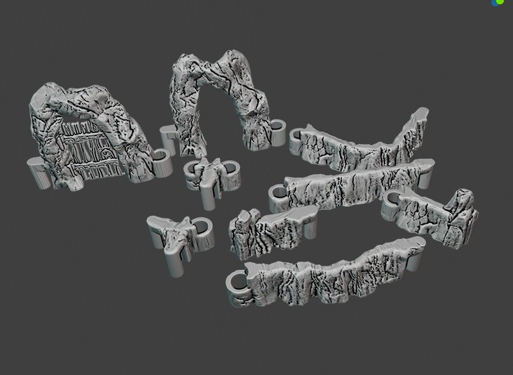 Free STL file DungeonSticks: Caverns - Dry Caverns 🎲・3D printer model ...