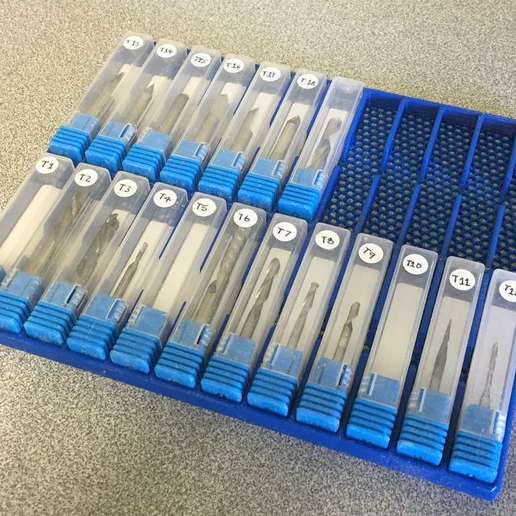 Download free 3D printing designs CNC End Mill Router Bit Tray ・ Cults