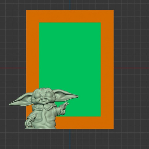 Download 3D printing files Baby Yoda Photo Frame ・ Cults