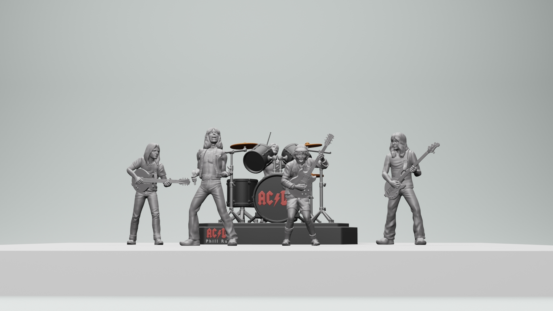 Archivo STL Angus young ACDC - 3dprinting 👾・Diseño para descargar y ...