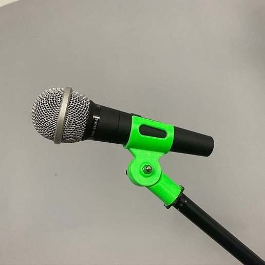 Download free STL file Microphone Holder (for Mic Stand) • 3D printable