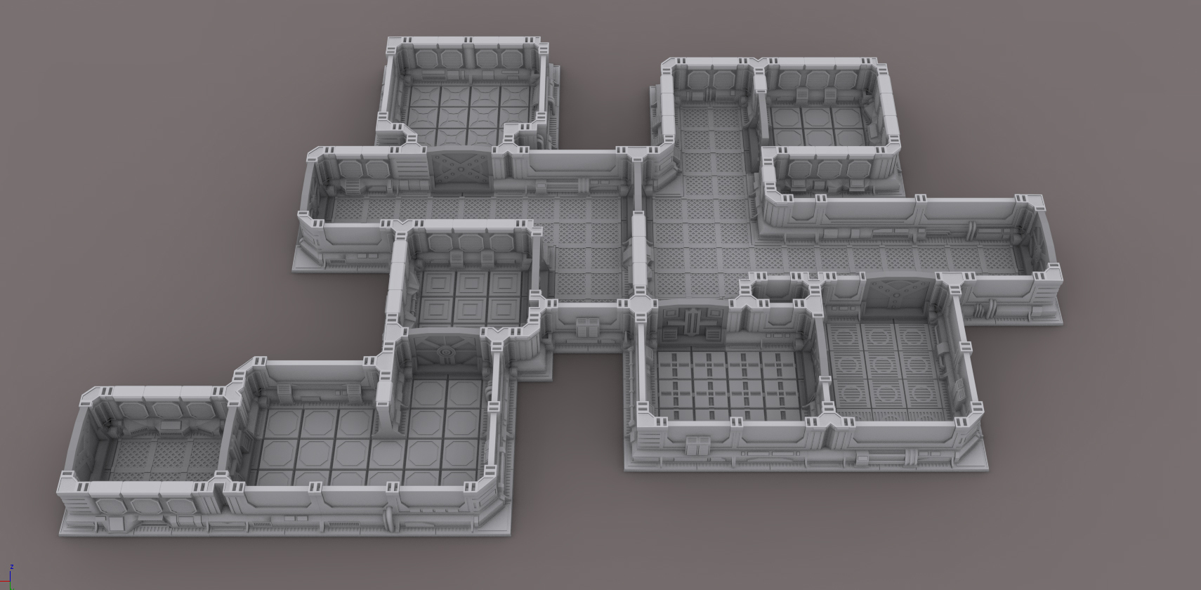 Free STL file Modular space scenery for wargames - Escenario espacial ...