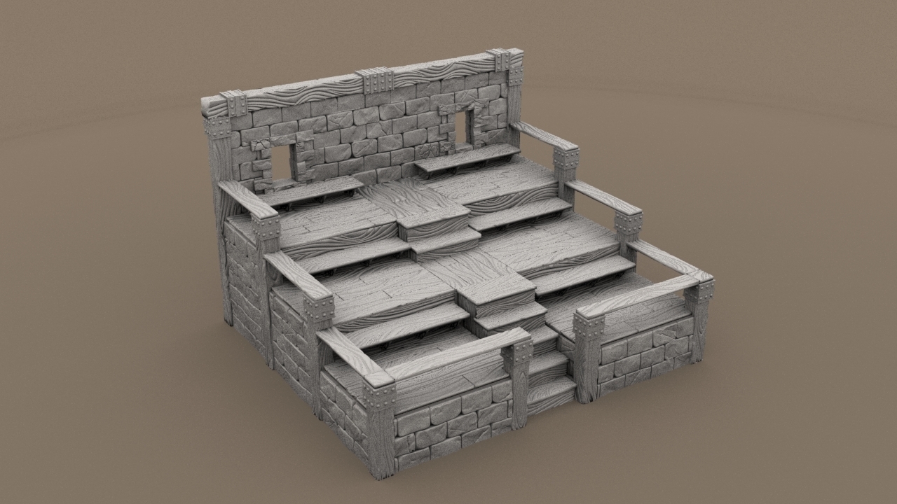 3D file Fantasy Football bleacher.・3D printer design to download・Cults