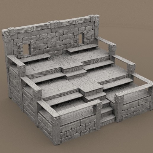 Download STL file Fantasy Football bleacher. • 3D printing object ・ Cults