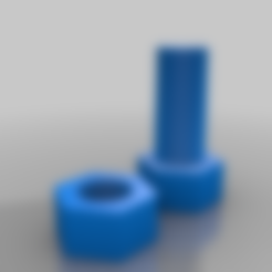 Download gratis 3D-printersjablonen Schroef en moer M60X5.5, Radler