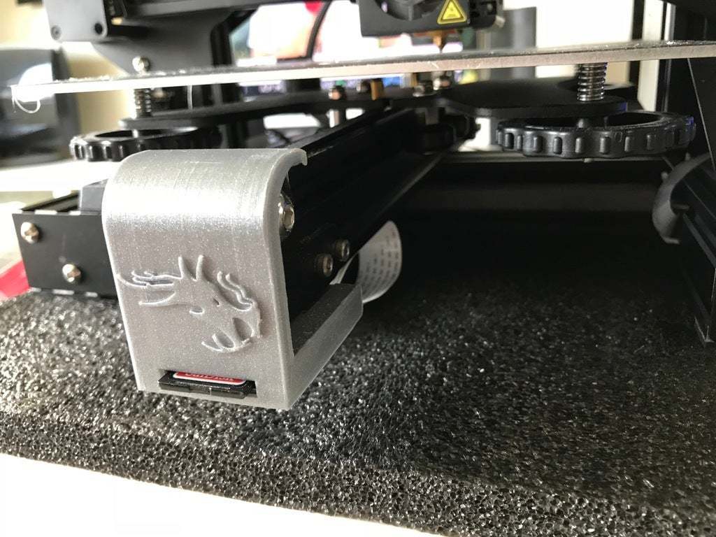 Free STL file Creality Ender 3 SD Card Mount (and Yaxis Pulley Cover