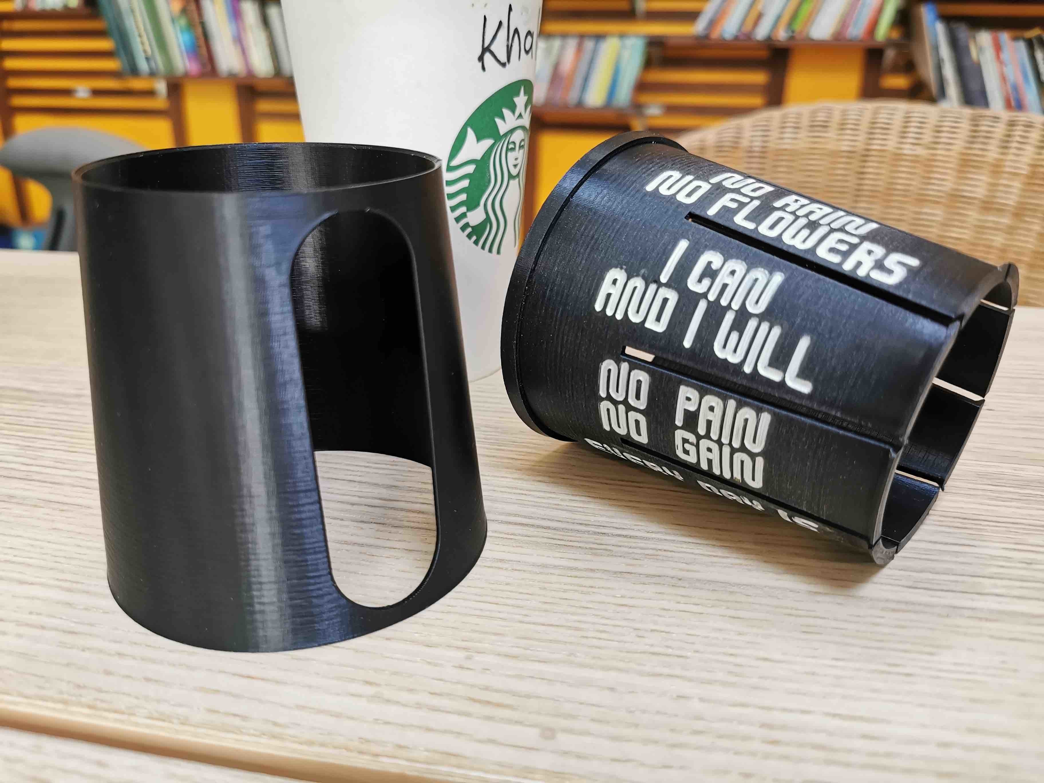 Free STL file Encouraging paper cup sleeve 🥵・3D print design to ...