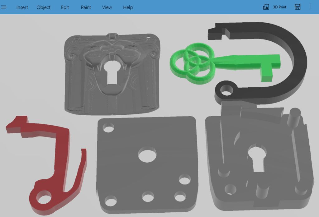Free 3D file lion head micro lock・Model to download and 3D print・Cults