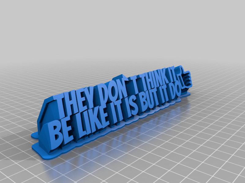 Free STL file My Customized Sweeping 2line name plate (text)・3D