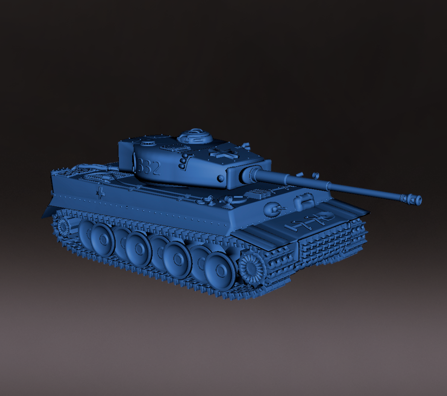 Download STL file Tiger tank with rotating turret • Object to 3D print ...