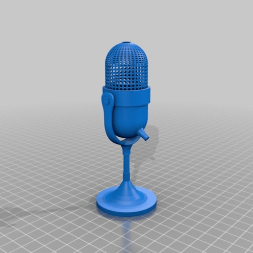 Download free 3D printer designs retro microphone with hole for cable