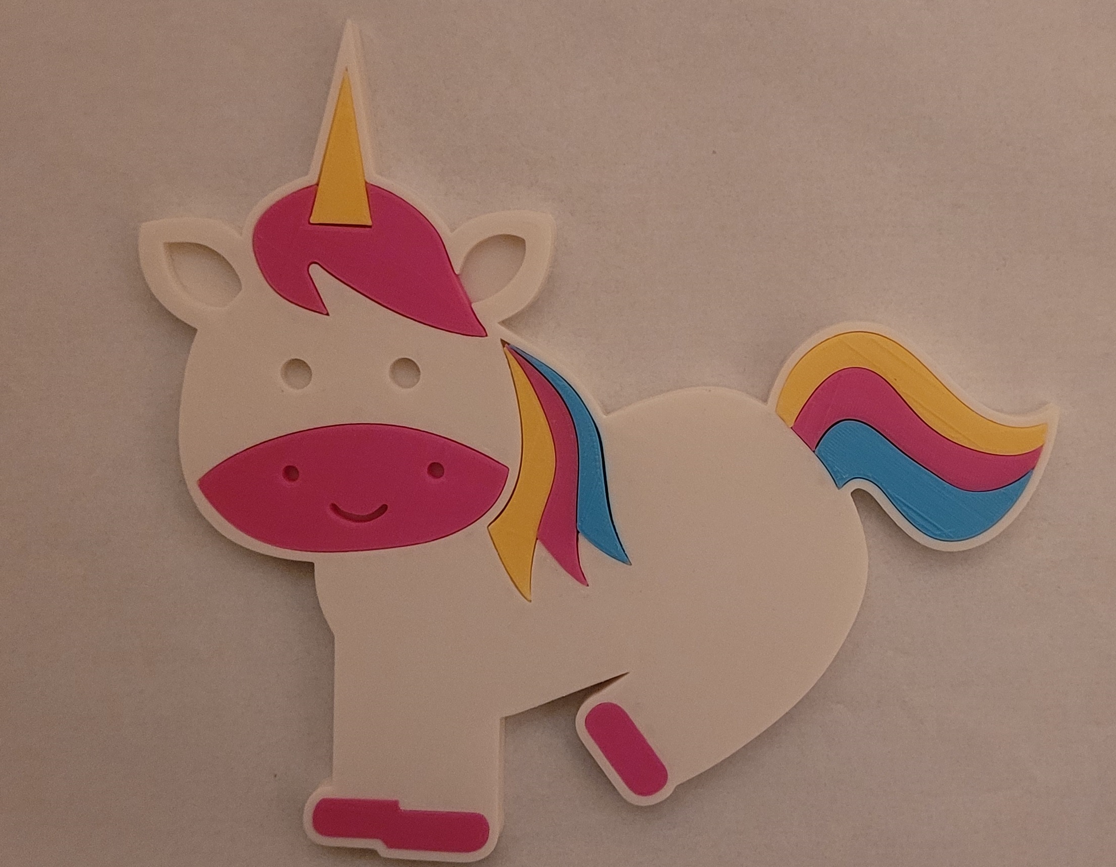 3D file Unicorn on the wall(glowing)・3D printing template to download・Cults