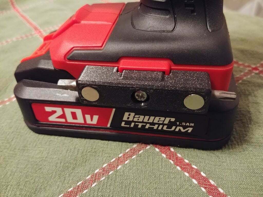 Free STL file Bauer drill/driver bit holder Harbor Freight