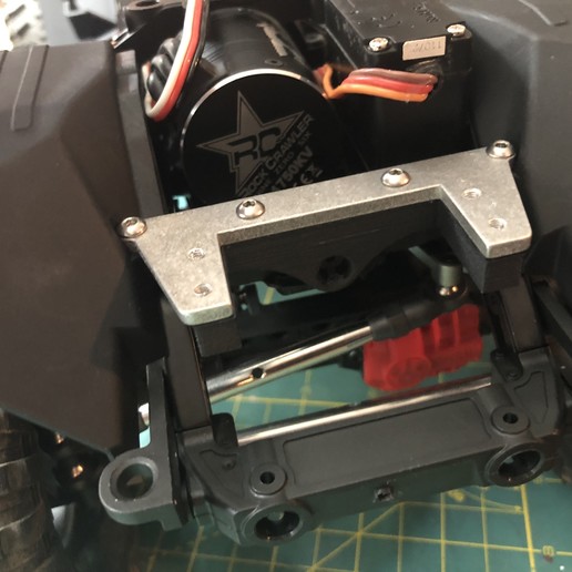 Download STL file SCX10 III Front External Spool Servo Winch Mount