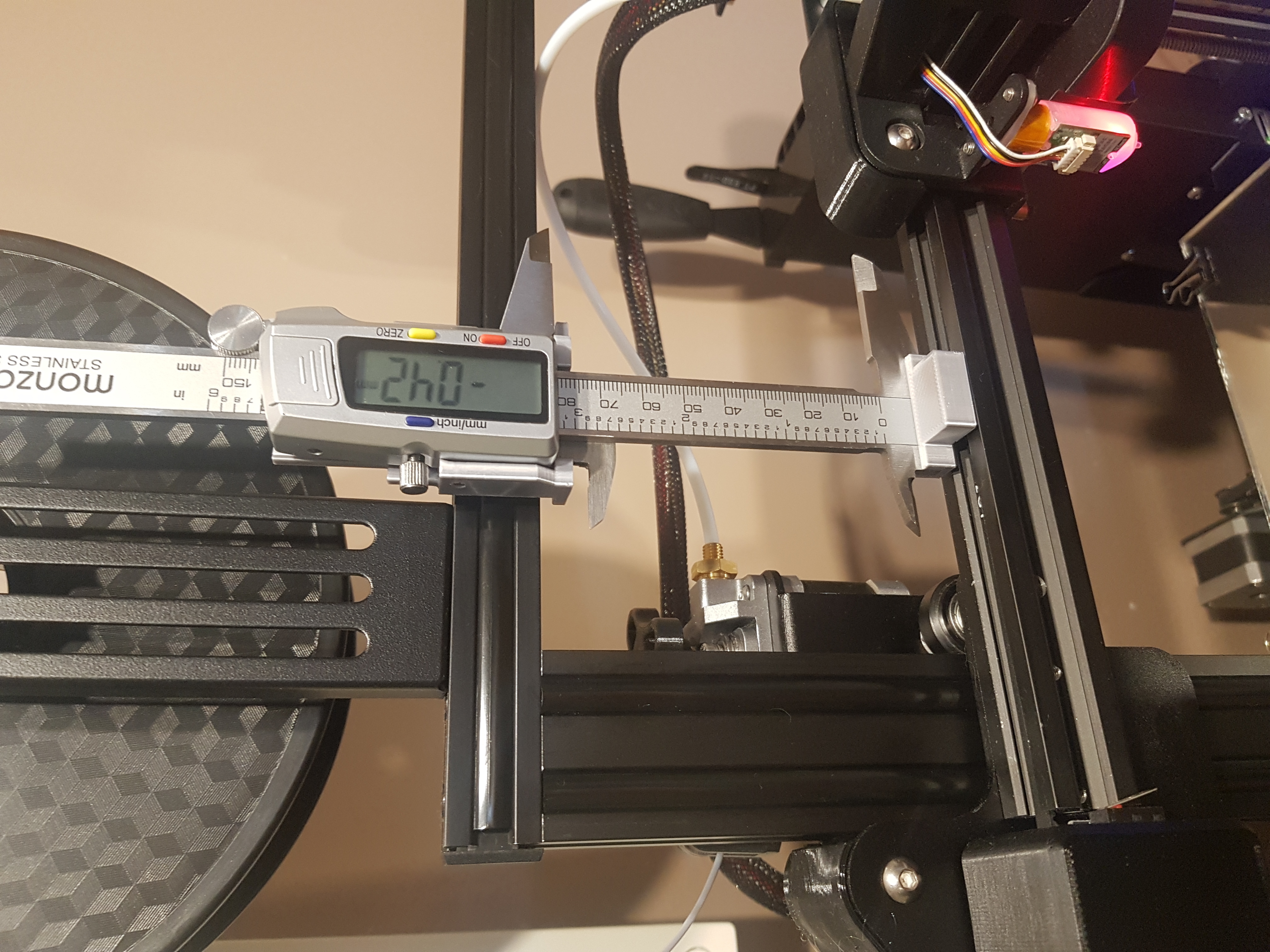 STL file Ender 3/Pro CR10 Calibrate X Axis/Bed levelling with calipper