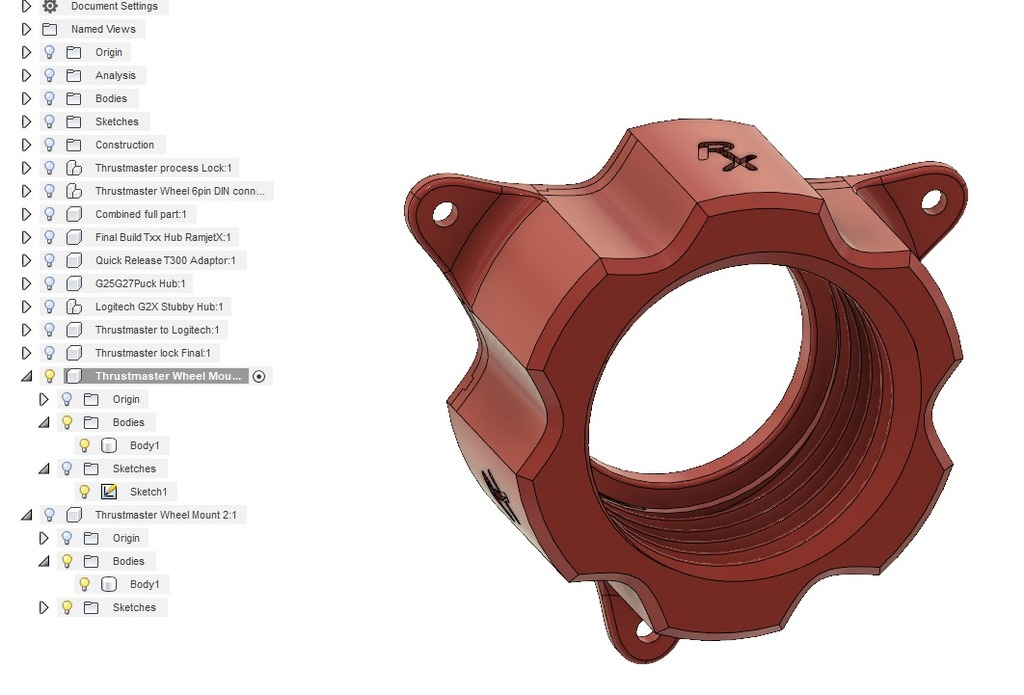 Free 3D file RamjetX Thrustmaster Wheel Rim Wall Mount 🛞・3D printing idea to download・Cults
