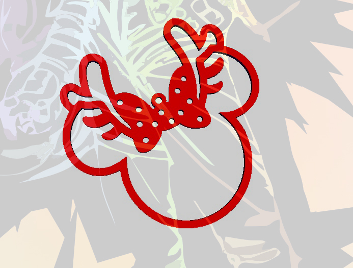 3D file MINNIE CHRISTMAS ORNAMENT・3D printable model to download・Cults