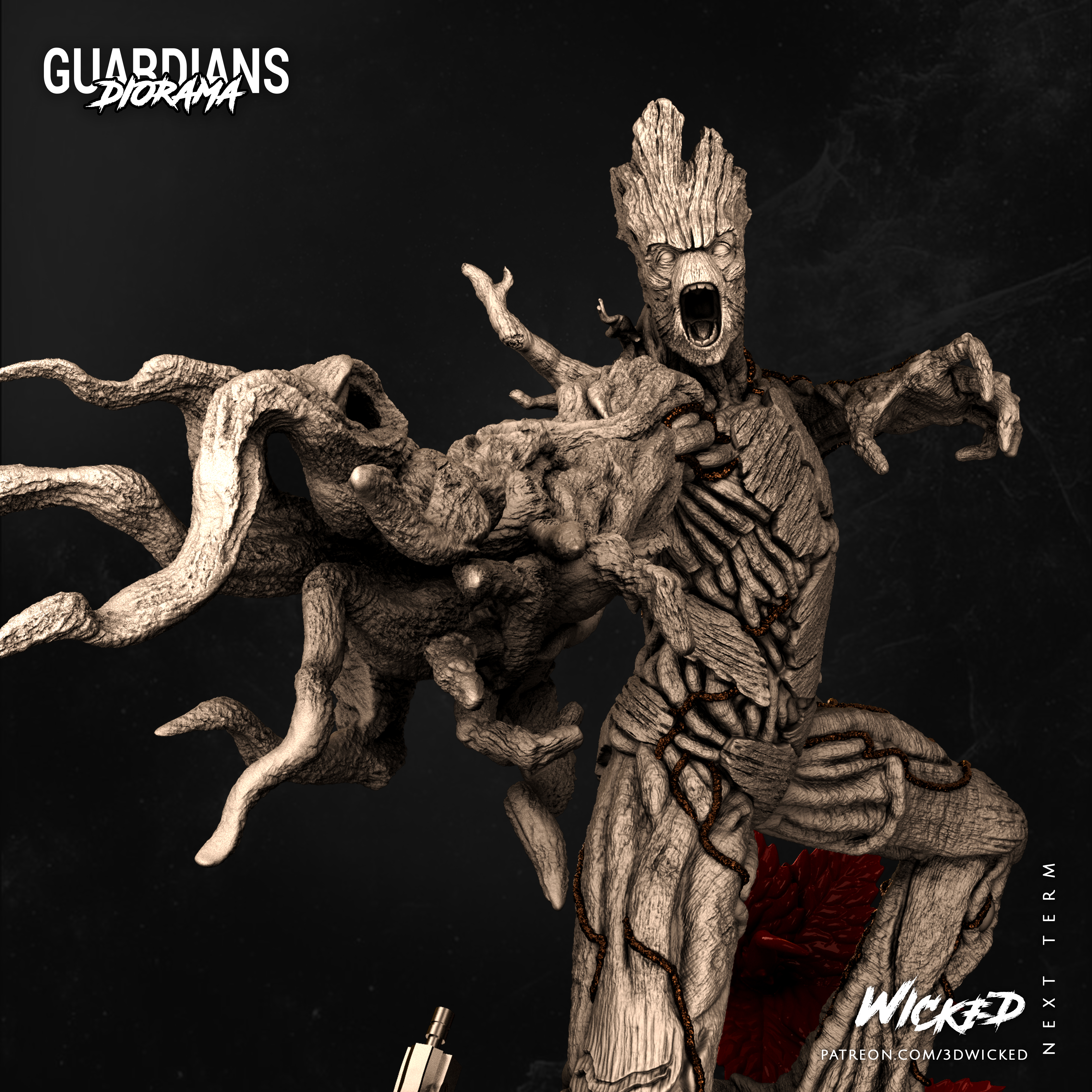 Archivo 3D Wicked Marvel Groot Sculpture: Tested and ready for 3d ...