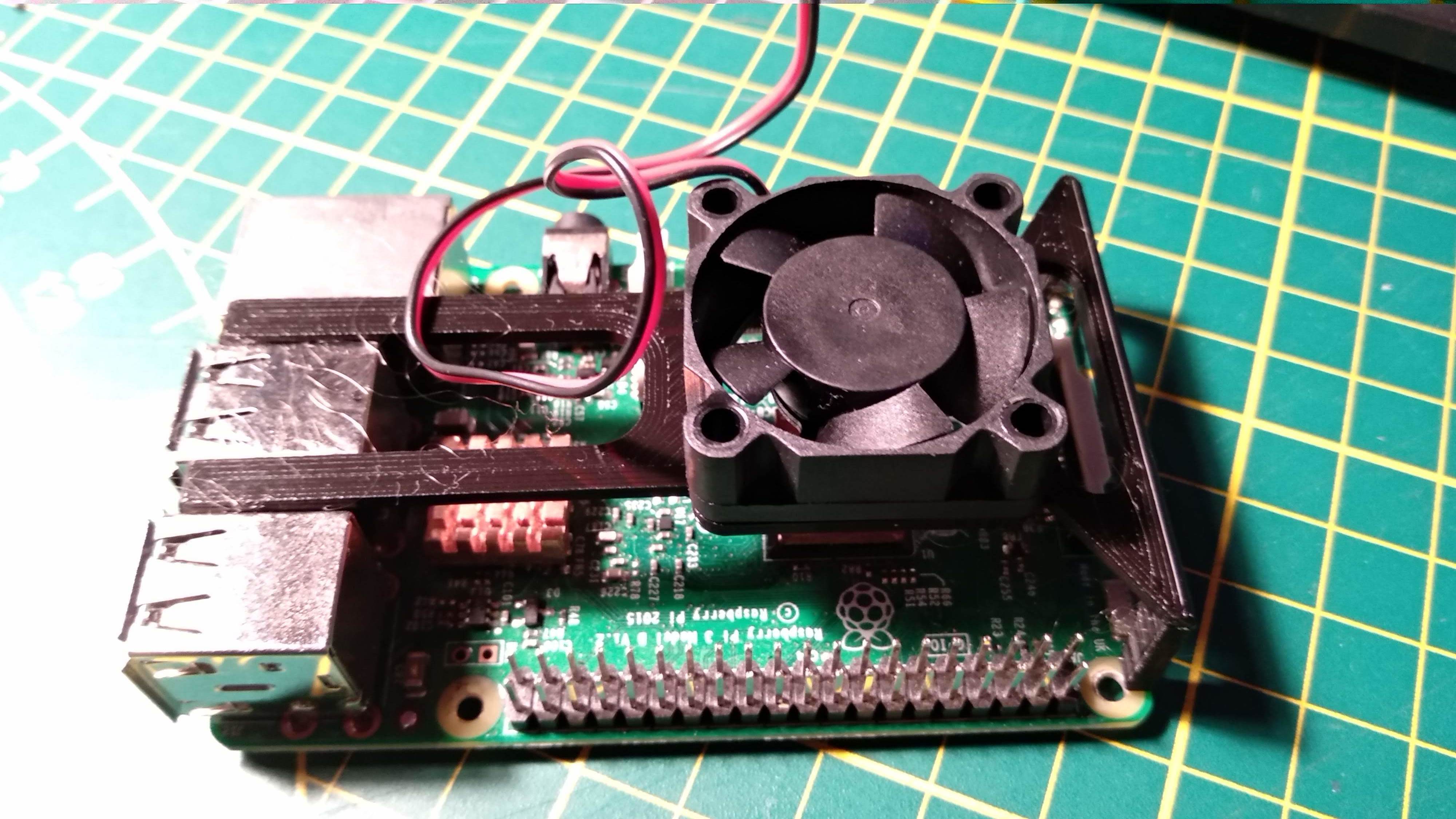 STL file Simple fan support for Raspberry Pi 🔌・3D printable model to ...