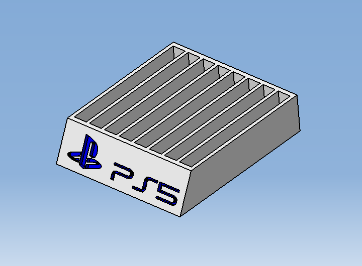 STL file PS5 Game cases storage Support rangement boites Jeux vidéo・3D printing model to