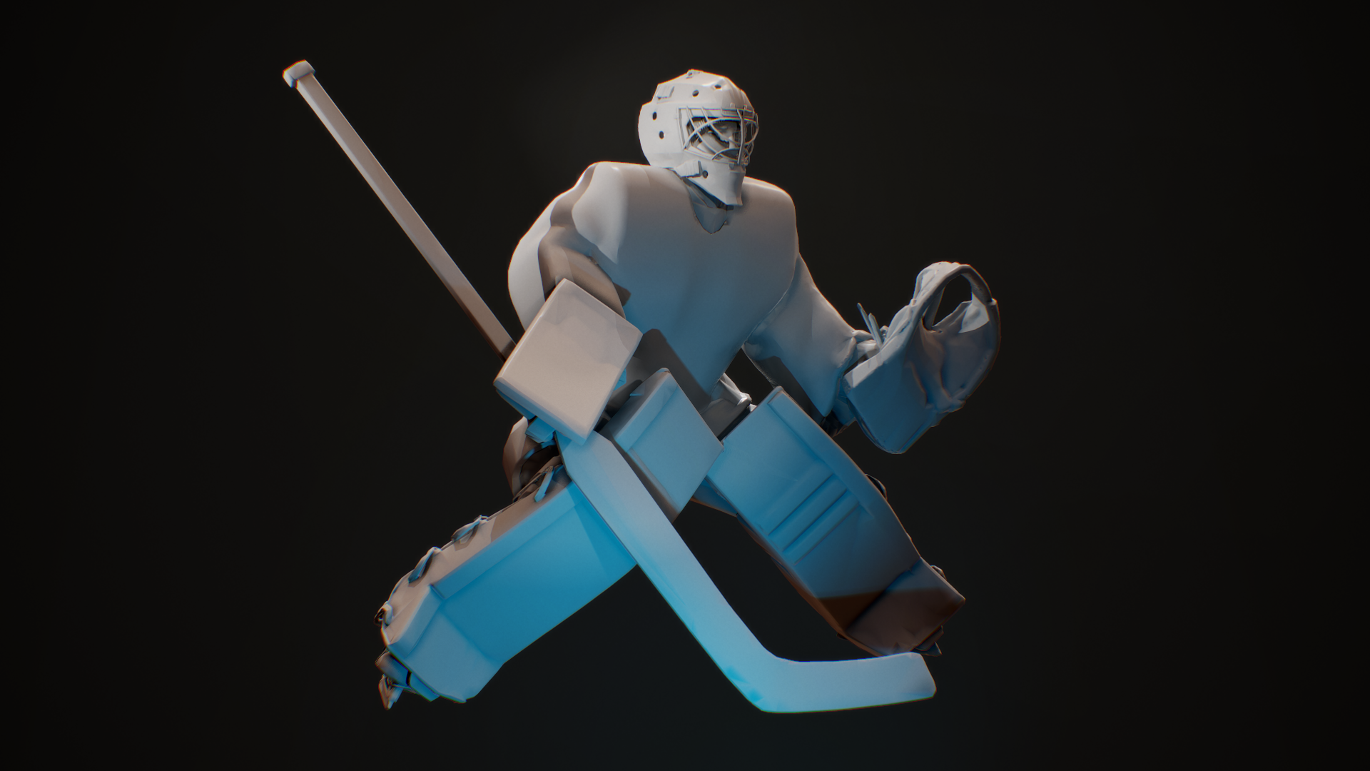 STL file hockey goalie model no texture 🏒・3D printer model to download