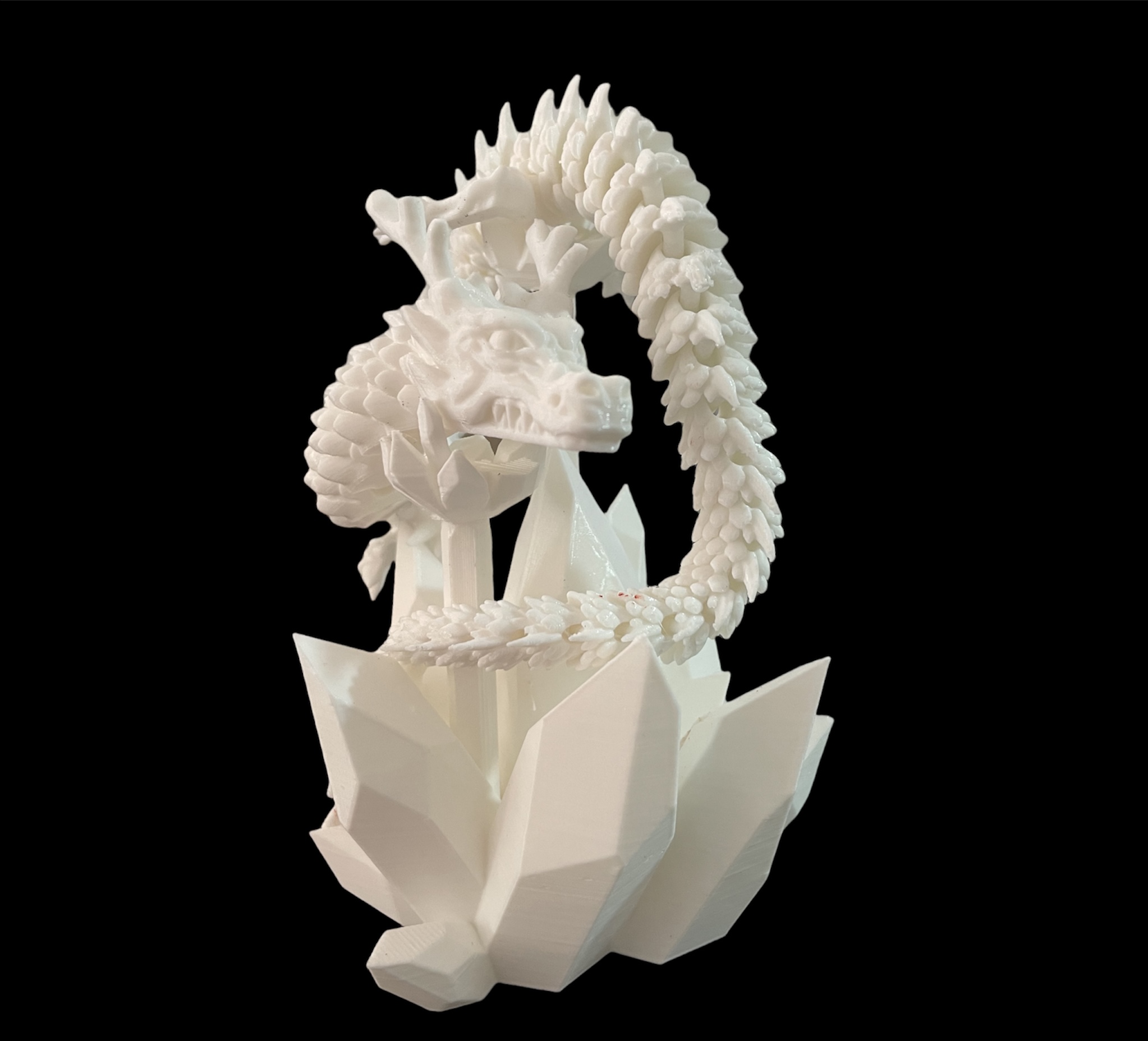 3D file ARTICULATED DRAGON STAND / Crystal version・Model to download