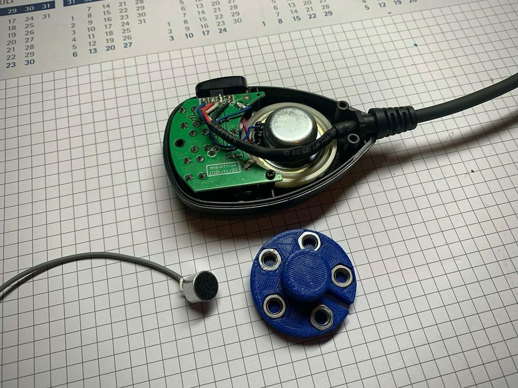 Free 3D file Mic Conversion Dyn2Elec AT5555・Template to download and 3D