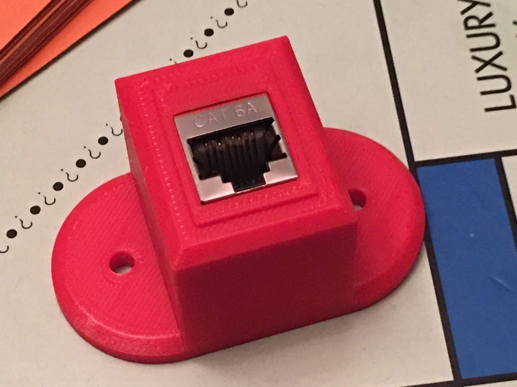 STL file rj45 Keystone Surface Mount for Floor or Desk 🔌・3D