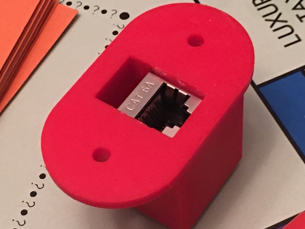 STL file rj45 Keystone Surface Mount for Floor or Desk 🔌・3D