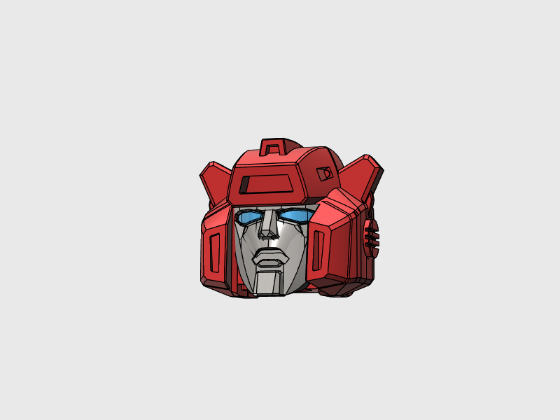 Red Alert head combiner wars 4mm