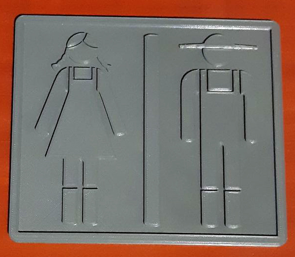Free 3D file Farmer Toilet Sign・Model to download and 3D print・Cults