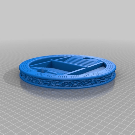 Download free STL file Filigree Cribbage Board WIP • Template to 3D