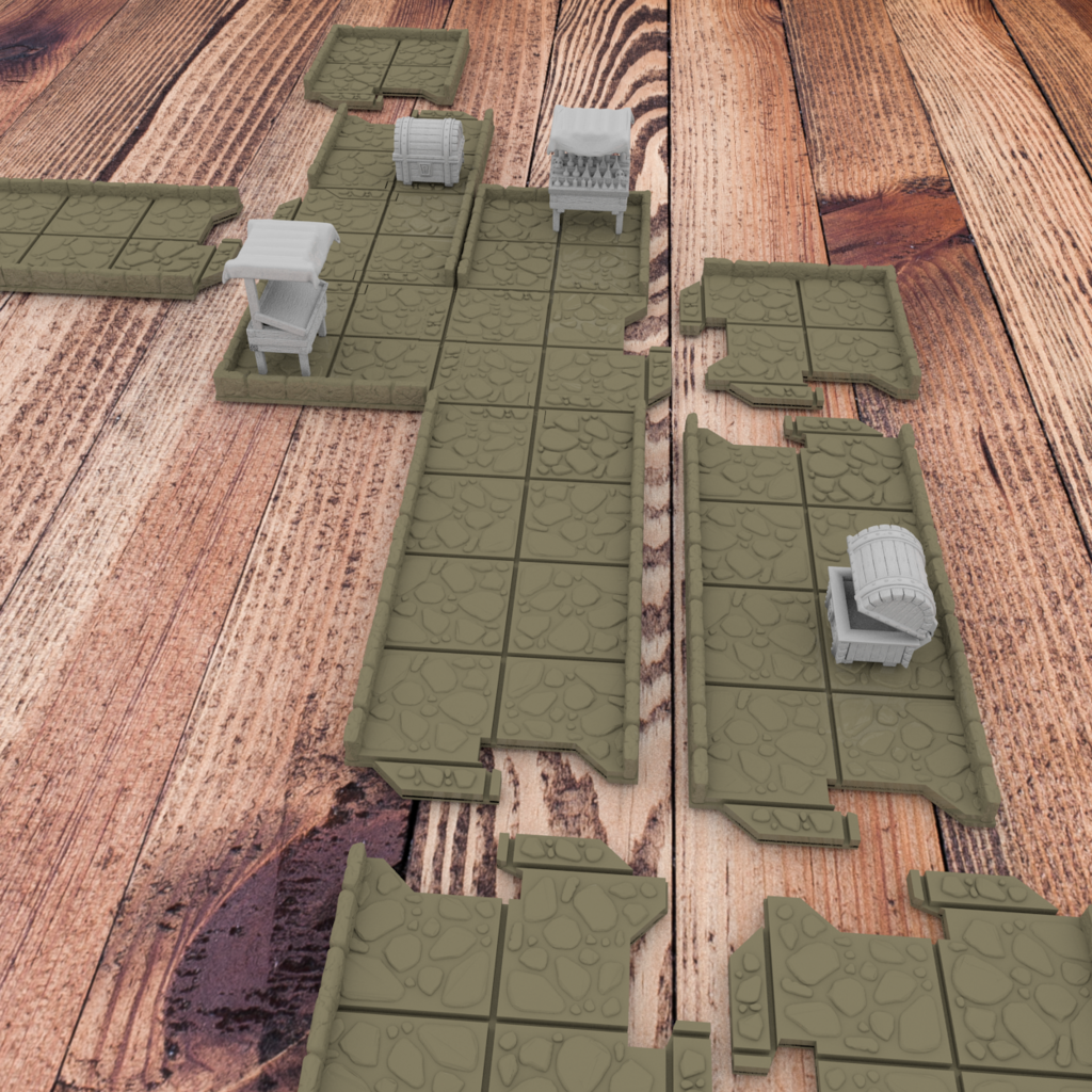 Download free STL file Dungeon Terrain Tiles with Puzzle Lock • 3D