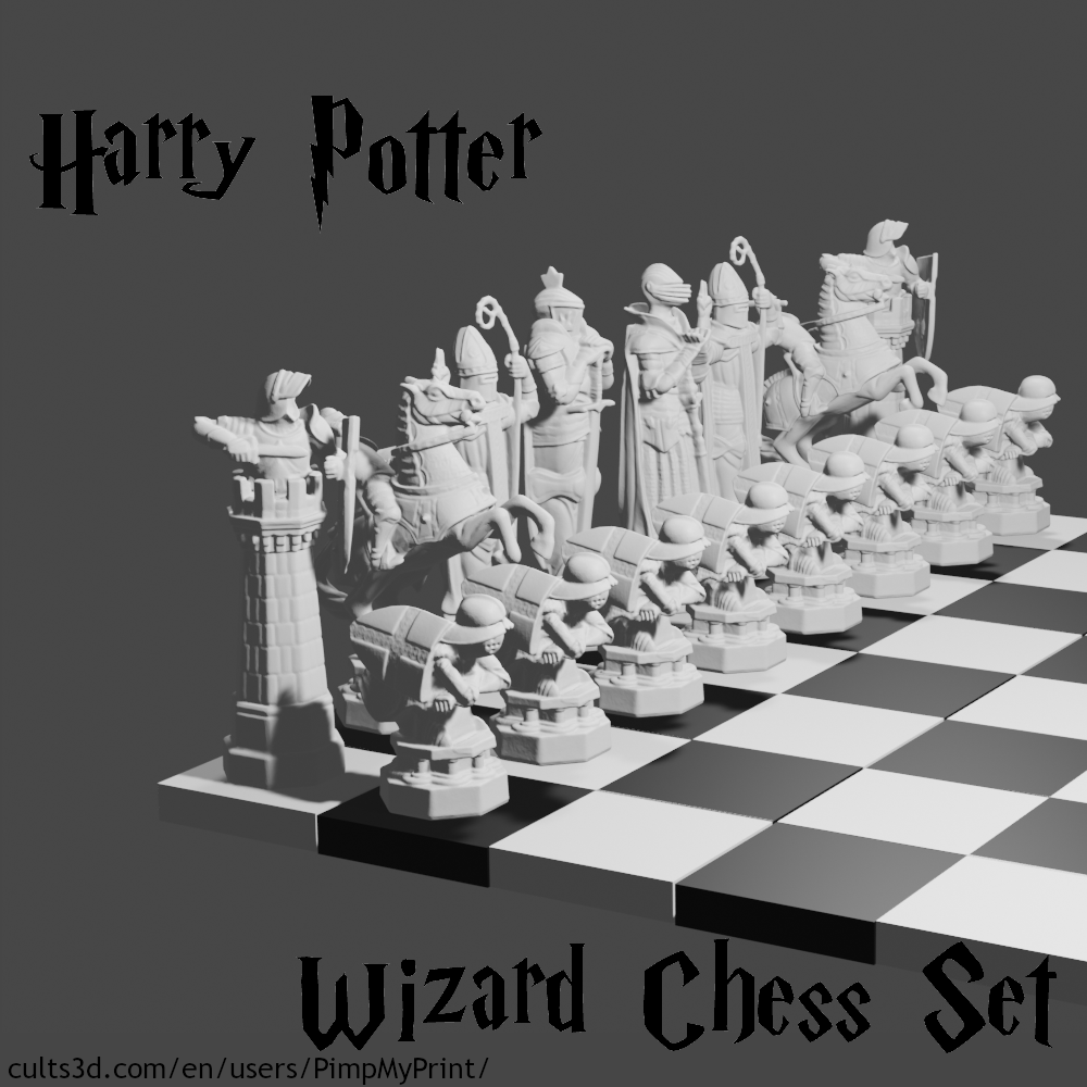 Harry Potter Chess Wizarding Figure 3D Print Model 3D Print Model 