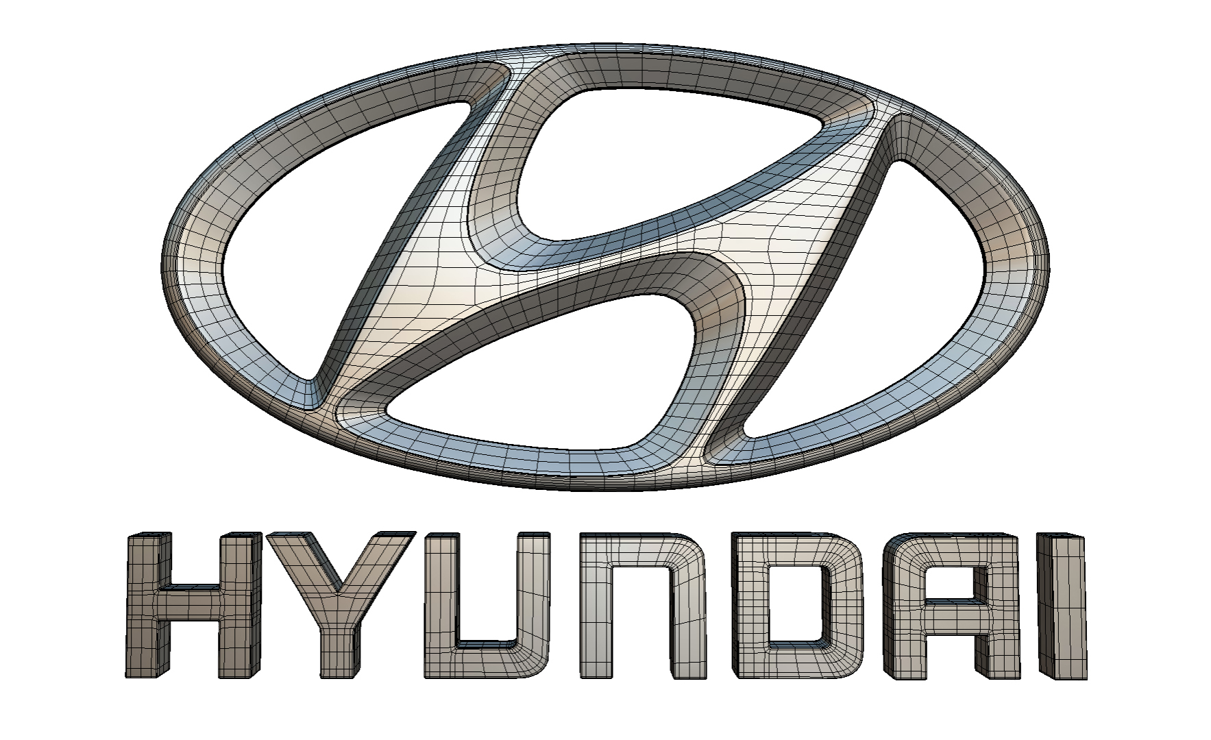 Archivo STL logo de hyundai・Modelo para descargar e imprimir en 3D・Cults