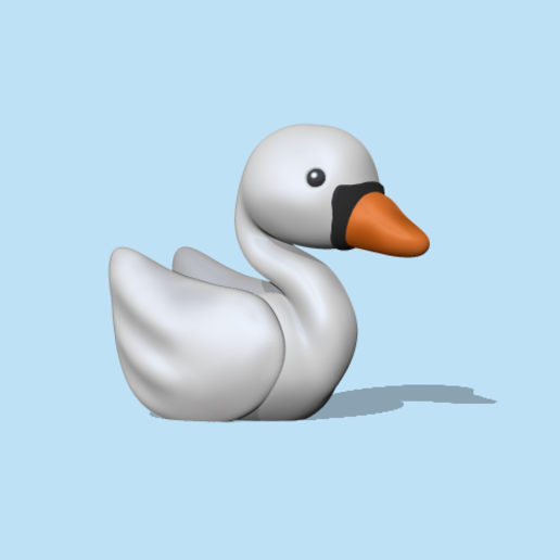 png download stl file swan 61 design to 3d print, usagipan3d