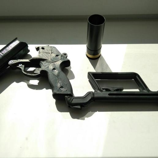 Download STL file Airsoft 40mm grenade launcher • 3D printable object