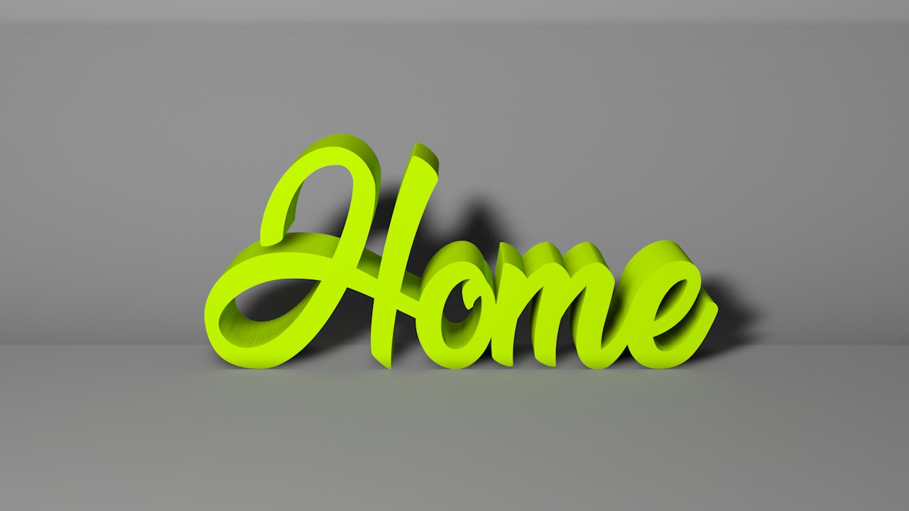 Decorative letters "Home".