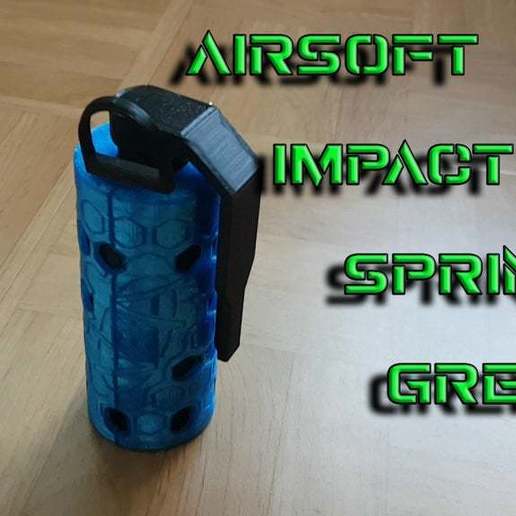 Download free STL file Airsoft Impact Spring Grenade • 3D printer