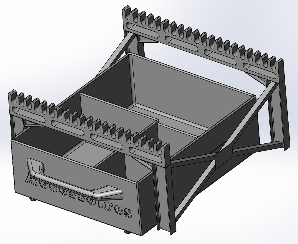 Brush holder plus drawer