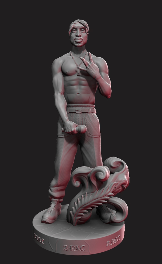 3D file TuPac Shakur THe Legend Of Rap 25 cm・3D printing template to