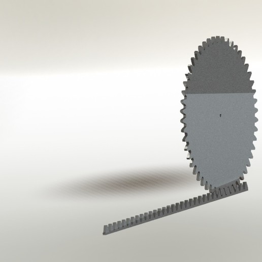 Download free STL file rack and pinion mechanism • Template to 3D print