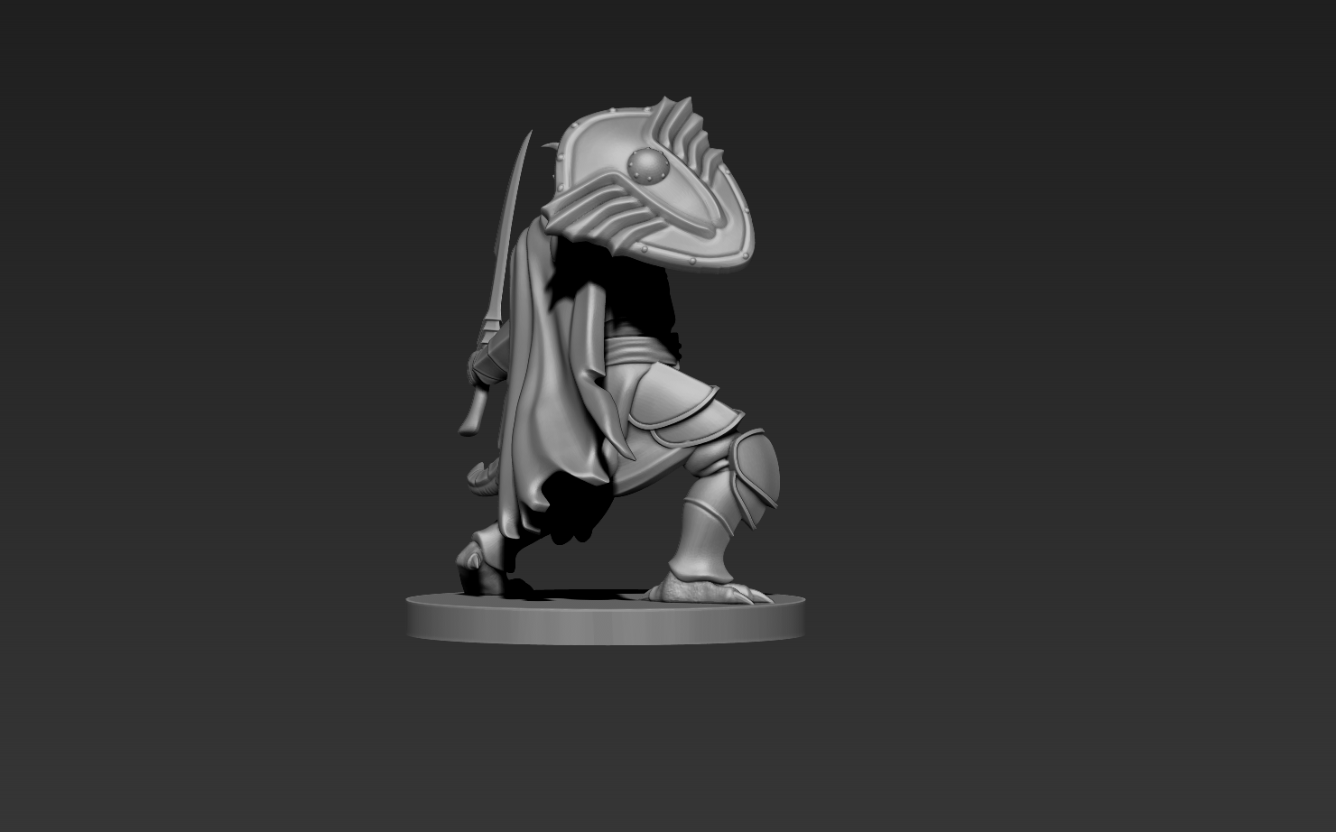 Archivo STL Paladín medio dragón en miniatura ♟・Modelo imprimible en 3D ...