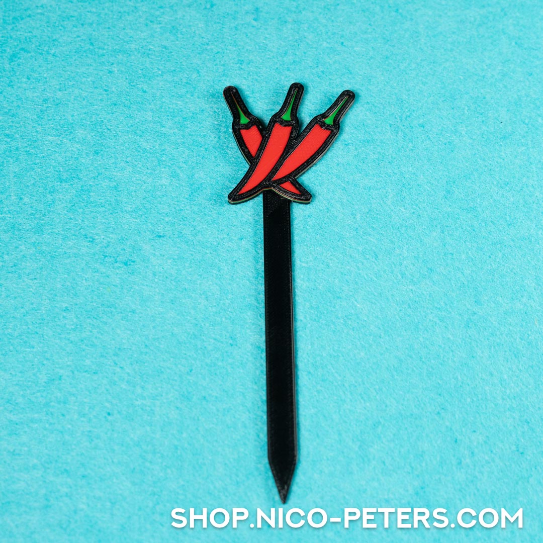 STL file Plant sign Chili Garden・3D printable design to download・Cults