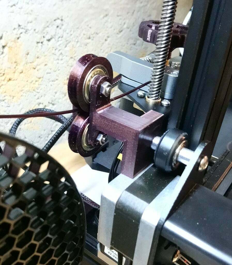 Free STL file Ender 3 Pro Twin Wheeled Filament Guide For Side And Top ...