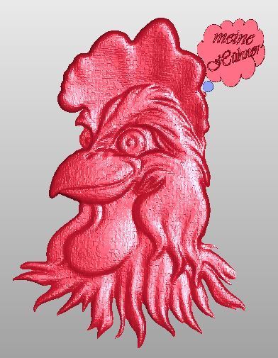 STL-Datei Hahn 🎨 kostenlos・Vorlage für 3D-Drucker zum herunterladen・Cults